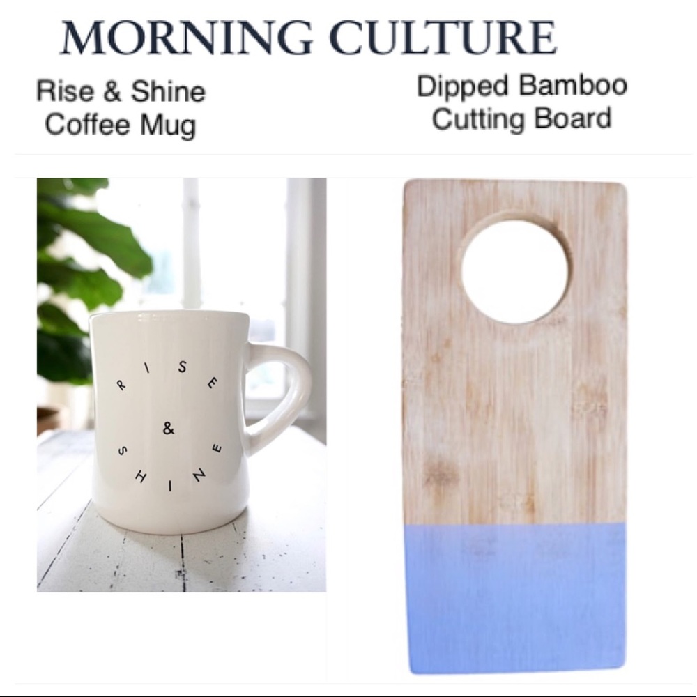 POPSUGAR MORNING CULTURE COFFEE MUG CUTTING BOARD